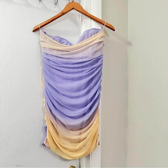 Zara STRAPLESS TULLE DRESS Size Extra Large XL - Picture 16 of 16